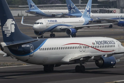 Một chiếc máy bay của Aeromexico chuẩn bị cất cánh tại sân bay quốc tế Benito Juarez ở Mexico City. (Nguồn: AFP/Getty)