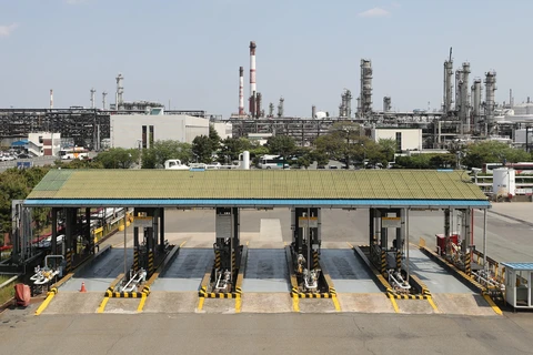 Một nhà máy lọc dầu tại Ulsan, cách thủ đô Seoul của Hàn Quốc 414km về phía Đông Nam. (Ảnh: Yonhap/TTXVN)
