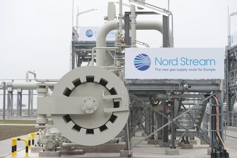Một động cơ trong hệ thống đường ống dẫn khí Dự án Dòng chảy phương Bắc ở Lubmin, Đức. (Ảnh: AFP/TTXVN)