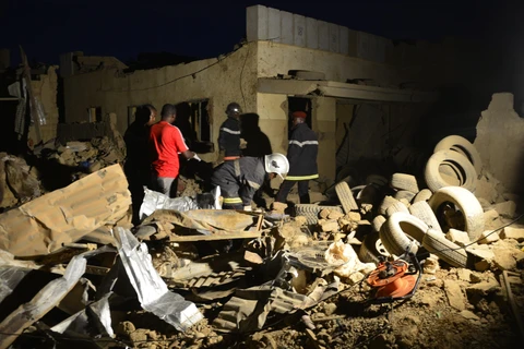 Hiện trường một vụ nổ tại Ouagadougou, Burkina Faso ngày 15/7/2014. (Ảnh: AFP/TTXVN)