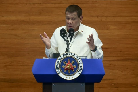 Tổng thống Phlippines Rodrigo Duterte. (Ảnh: AFP/TTXVN)