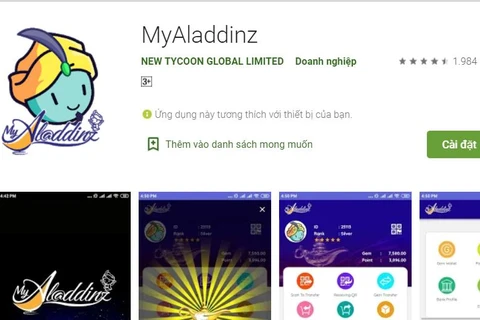 Ứng dụng Myaladdinz trên Google Play. (Ảnh chụp màn hình)