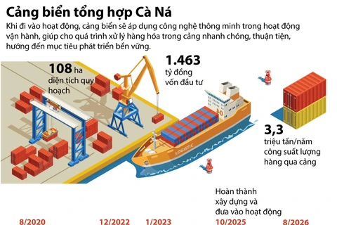 [Infographics] 1.463 tỷ đồng xây dựng Cảng biển tổng hợp Cà Ná