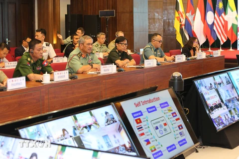Quân y các nước ASEAN diễn tập trực tuyến cơ chế phòng, chống dịch COVID-19 ngày 27/5/2020. (Ảnh minh họa: Dương Giang/TTXVN)