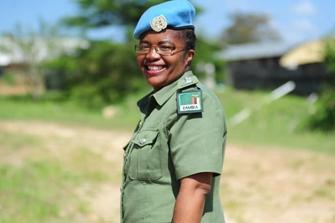 Chánh thanh tra Doreen Malambo, Cố vấn về giới tại Phái bộ Liên hợp quốc ở Nam Sudan (UNMISS) đã giành được Giải thưởng của năm "Nữ cảnh sát Liên hợp quốc 2020." (Ảnh: peacekeeping.un.org)