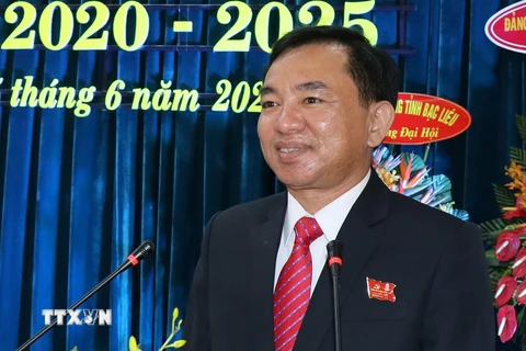 Ông Phan Thanh Duy được bầu làm Phó Chủ tịch Ủy ban Nhân dân tỉnh Bạc Liêu nhiệm kỳ 2016-2021. (Ảnh: Huỳnh Sử/TTXVN)