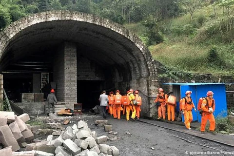 Hiện trường một vụ tai nạn hầm mỏ ở Trùng Khánh, Trung Quốc. (Nguồn:Tân hoa xã)