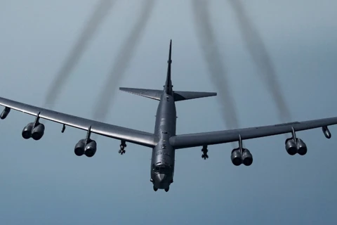 Máy bay ném bom hạng nặng B-52H Stratofortress của Mỹ. (Nguồn: AP)