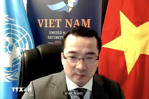 Đại sứ Phạm Hải Anh, Đại biện lâm thời của Việt Nam tại LHQ. (Ảnh: Hữu Thanh/TTXVN)