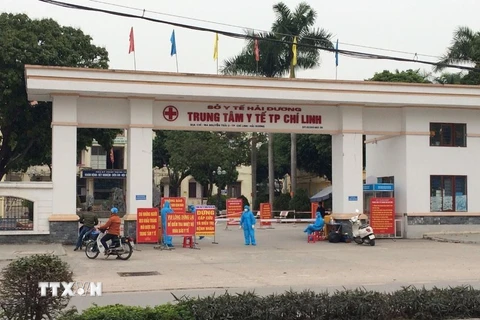Trung tâm Y tế thành phố Chí Linh, Hải Dương - nơi được chọn lập bệnh viện dã chiến để phòng, chống COVID-19. (Ảnh: TTXVN phát)