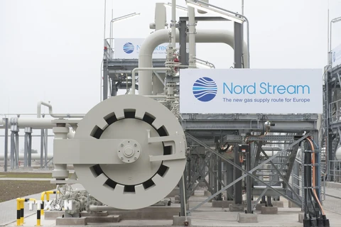 Một động cơ trong hệ thống đường ống dẫn khí Dự án Dòng chảy phương Bắc ở Lubmin, Đức. (Ảnh: AFP/TTXVN)