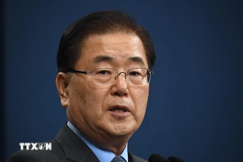 Ngoại trưởng Hàn Quốc Chung Eui-yong. (Ảnh: AFP/TTXVN)