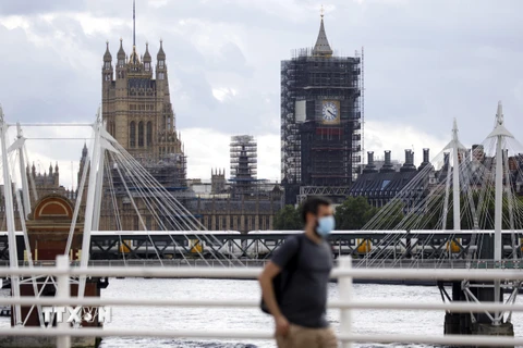 Cảnh vắng vẻ tại London, Anh, do đại dịch COVID-19 ngày 24/8/2020. (Ảnh: AFP/TTXVN)