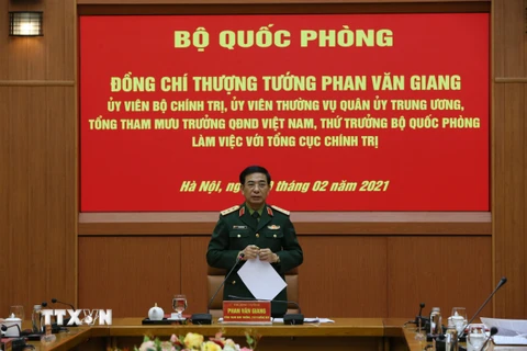 Thứ trưởng Bộ Quốc phòng Phan Văn Giang. (Ảnh: TTXVN phát)