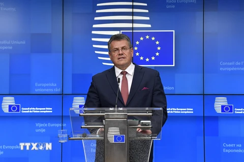 Chủ tịch Ủy ban châu Âu (EC) Maros Sefcovic. (Ảnh: AFP/TTXVN)