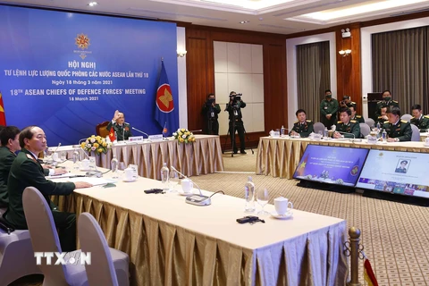 Quang cảnh Hội nghị Tư lệnh Lực lượng Quốc phòng các nước ASEAN lần thứ 18. (Ảnh: Doãn Tuấn/TTXVN)