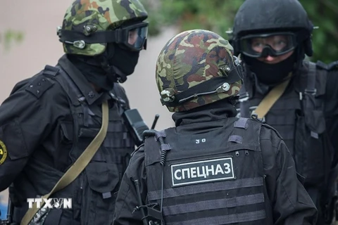 Lực lượng an ninh Liên bang Nga ngăn chặn thành công âm mưu khủng bố ở thành phố Tambov ngày 25/12/2020. (Ảnh: TASS/TTXVN)
