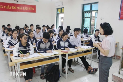 Sở GD-ĐT Vĩnh Phúc đề nghị cho phép học sinh các cấp trên địa bàn tỉnh tạm dừng đến trường từ ngày 4/5 đến khi có thông báo mới. (Ảnh: Nguyễn Thảo/TTXVN)