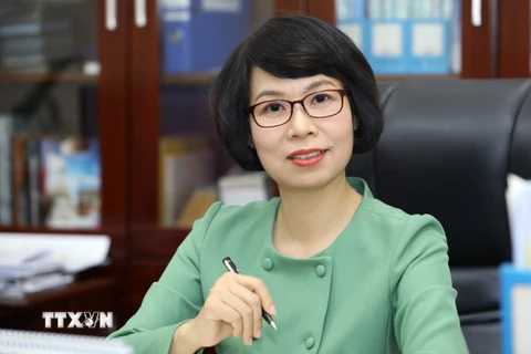 Phó Tổng Giám đốc, Chủ tịch Liên Chi hội Nhà báo TTXVN Vũ Việt Trang. (Ảnh: Văn Điệp/TTXVN)