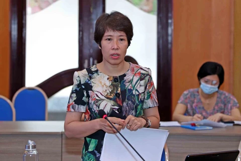 Thứ trưởng Nguyễn Thị Bích Ngọc phát biểu tại cuộc họp. (Ảnh: MPI)