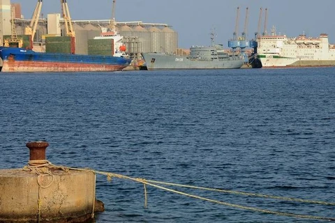 Tàu cập cảng Port Sudan. (Nguồn: AFP)