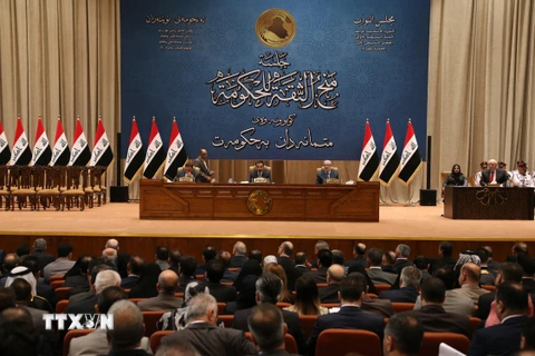 Toàn cảnh một phiên họp Quốc hội Iraq ở Baghdad. (Ảnh: AFP/TTXVN)