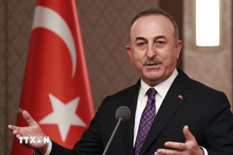 Ngoại trưởng Thổ Nhĩ Kỳ Mevlut Cavusoglu. (Ảnh: AFP/TTXVN)