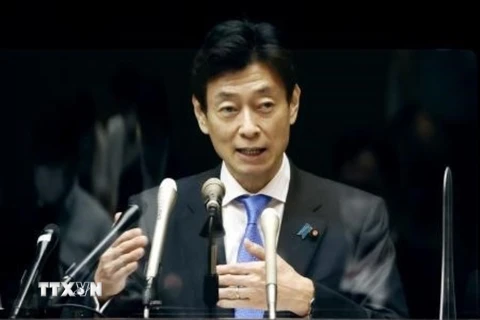 Bộ trưởng Tái thiết Kinh tế Yasutoshi Nishimura. (Ảnh: Kyodo/TTXVN)