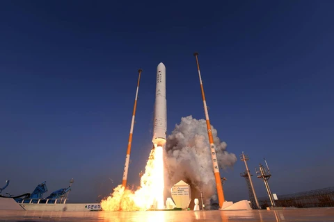 Hàn Quốc phóng thử tên lửa tại Trung tâm Vũ trụ Naro của Hàn Quốc vào năm 2018. (Ảnh: Getty Images)