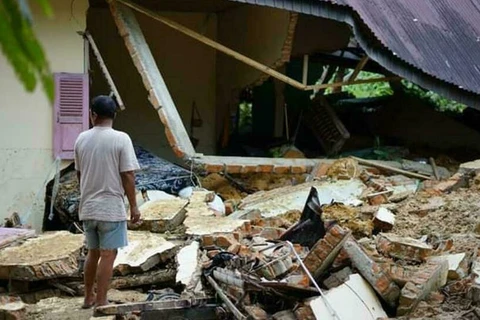 Sạt lở đất và lũ quét thường xảy ra trên nhiều vùng của Indonesia trong mùa mưa. (Nguồn: AFP)