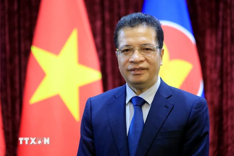 Đại sứ đặc mệnh toàn quyền Việt Nam tại LB Nga Đặng Minh Khôi. (Ảnh: Trần Hiếu/TTXVN)