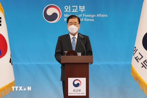 Ngoại trưởng Hàn Quốc Chung Eui-yong. (Ảnh: YONHAP/TTXVN)