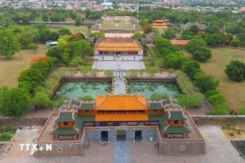 Kinh thành Huế là một trong số các di tích thuộc cụm Quần thể di tích Cố đô Huế được UNESCO công nhận là Di sản Văn hoá Thế giới. (Ảnh: Nhật Anh/TTXVN)
