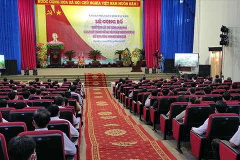 Lễ công bố Quyết định của Thủ tướng Chính phủ công nhận thành phố Bạc Liêu, tỉnh Bạc Liêu hoàn thành chương trình Nông thôn mới. (Ảnh: laodong.vn)