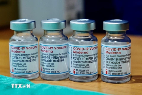 Vaccine ngừa COVID-19 của hãng dược phẩm Moderna. (Ảnh: AFP/TTXVN)