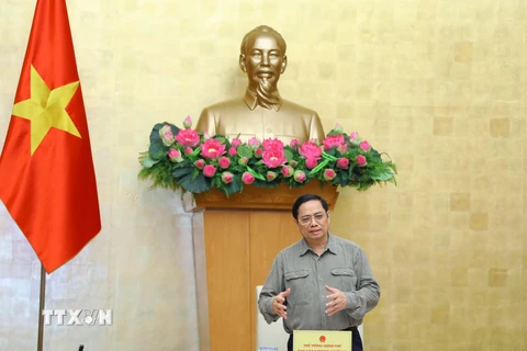 Thủ tướng Chính phủ Phạm Minh Chính phát biểu. (Ảnh: Văn Điệp/TTXVN)