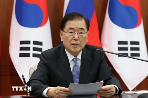 Ngoại trưởng Hàn Quốc Chung Eui-yong. (Ảnh: Yonhap/TTXVN)