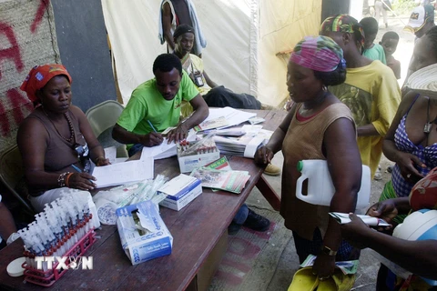 Một điểm xét nghiệm HIV/AIDS ở Port-au-Prince, Haiti. (Ảnh: AFP/TTXVN)