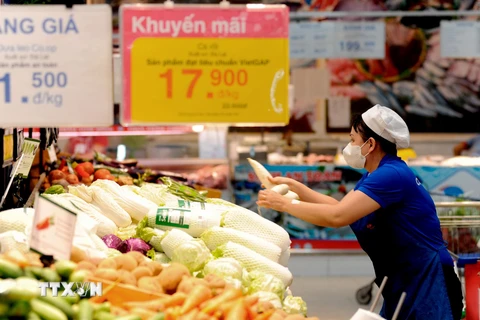  Siêu thị Saigon Co.op, quận Gò Vấp, Thành phố Hồ Chí Minh cung ứng hàng hóa dồi dào cho người dân. (Ảnh: An Hiếu/TTXVN)