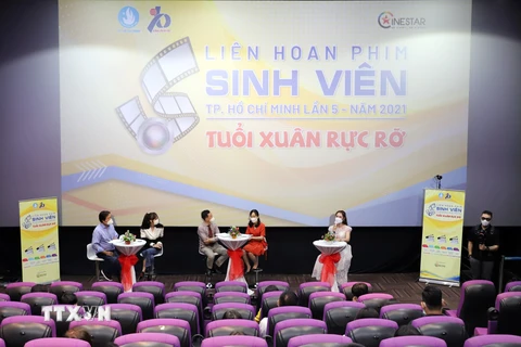 Lễ khai mạc Liên hoan Phim sinh viên Thành phố Hồ Chí Minh. (Ảnh: Hồng Giang/TTXVN)