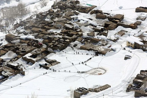 Hiện trường một trận lở tuyết ở huyện Paryan của tỉnh Panjshir, Afghanistan năm 2015. Ảnh minh họa. (Nguồn: AP)