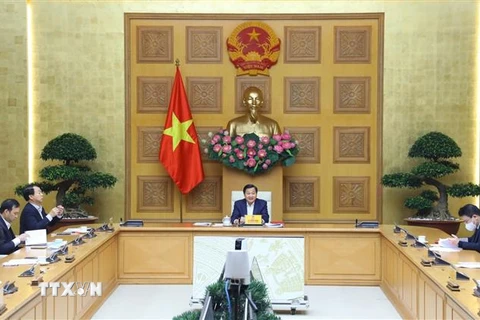 Phó Thủ tướng Lê Minh Khái phát biểu chỉ đạo. (Ảnh: Văn Điệp/TTXVN)