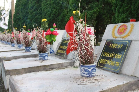 Những ngôi mộ liệt sỹ chưa xác định được thông tin tại Nghĩa trang Liệt sỹ Quốc gia Vị Xuyên. (Ảnh: Nguyễn Chiến/TTXVN)
