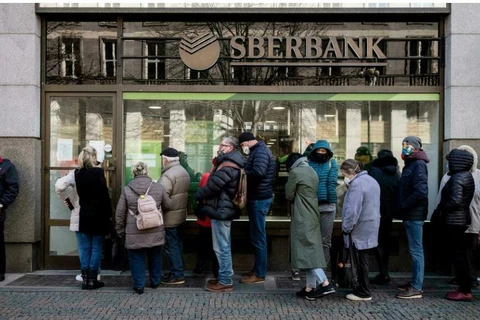 Sberbank Europe AG gặp nhiều vấn đề về tài chính do ảnh hưởng từ các biện pháp trừng phạt của phương Tây nhằm vào Nga. (Nguồn: AFP)