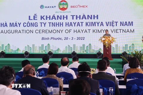 [Photo] Thủ tướng dự khánh thành Nhà máy Hayat Kimya Việt Nam.