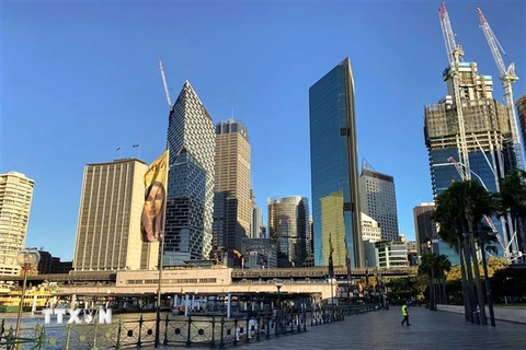 Cảnh vắng vẻ tại Sydney, Australia ngày 4/8/2021, trong thời gian phong tỏa phòng dịch COVID-19. (Ảnh: THX/TTXVN)