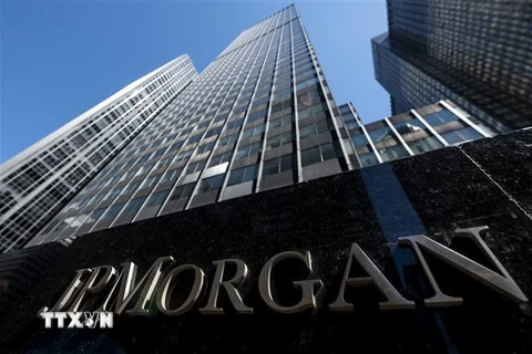 Trụ sở ngân hàng JPMorgan Chase tại New York, Mỹ. (Ảnh: AFP/TTXVN)