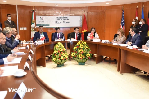 Toàn cảnh buổi ra mắt Nhóm Nghị sỹ Hữu nghị Mexico-Việt Nam của Hạ viện Liên bang Mexico khóa 65. (Ảnh: Việt Hùng/Vietnam+)