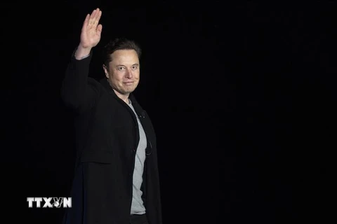 Tỷ phú Elon Musk trong cuộc họp báo tại South Texas, Mỹ ngày 10/2/2022. (Ảnh: AFP/TTXVN)