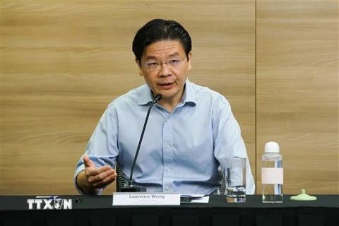 Bộ trưởng Tài chính Lawrence Wong được bầu làm người đứng đầu thế hệ lãnh đạo thứ 4 của Singapore. (Ảnh: MCI/TTXVN)